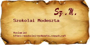 Szokolai Modeszta névjegykártya